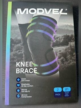 Knee Brace  Supportive Compression Sleeve Unisex XL White